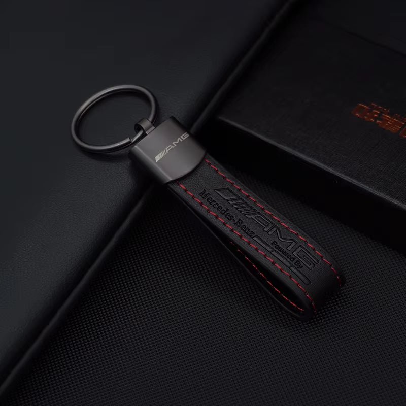 Porte-clés de voiture en cuir Mercedes Benz AMG