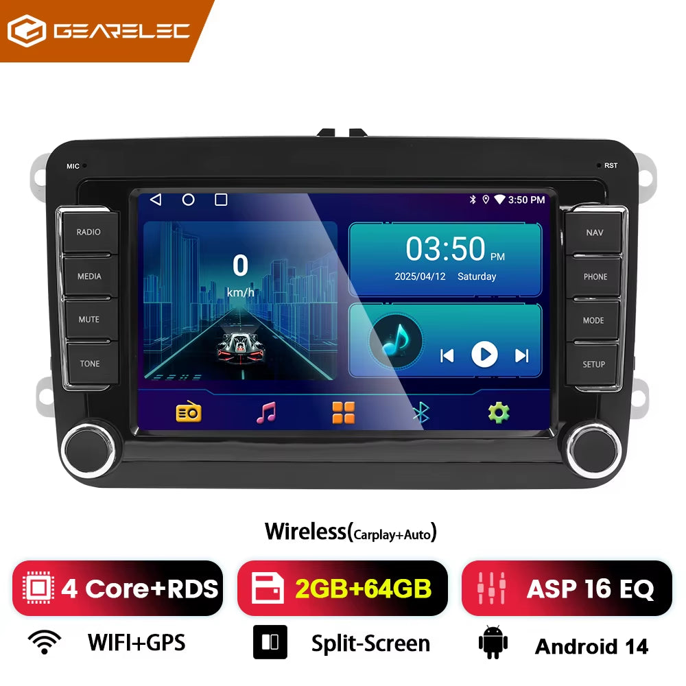 Android 13 Carplay Android Auto VW Passat MK5 MK6 Jetta Golf Tiguan