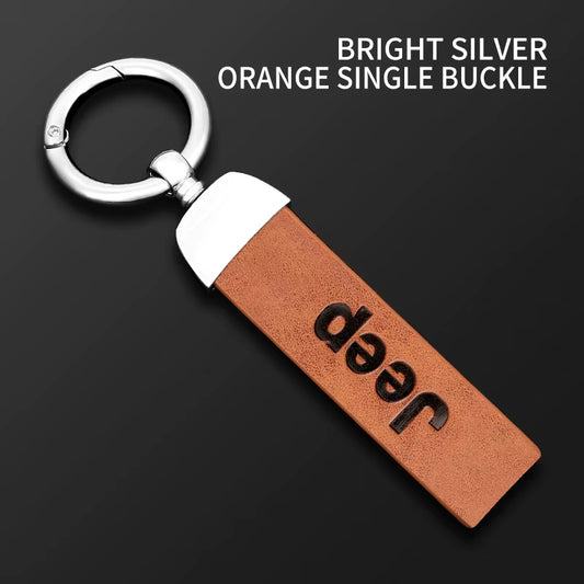 Porte-clés  de voiture en cuir Jeep