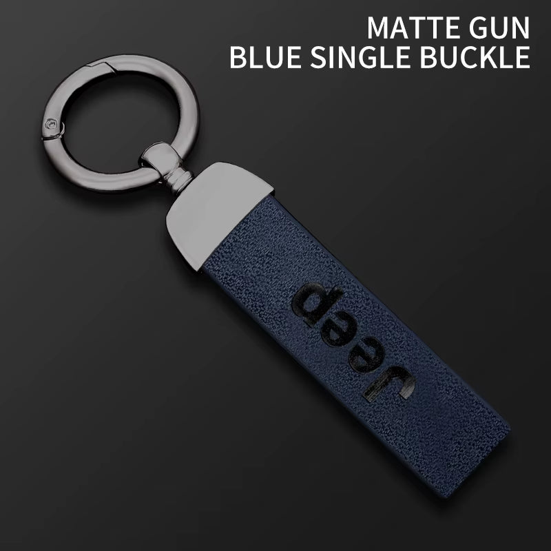 Porte-clés  de voiture en cuir Jeep