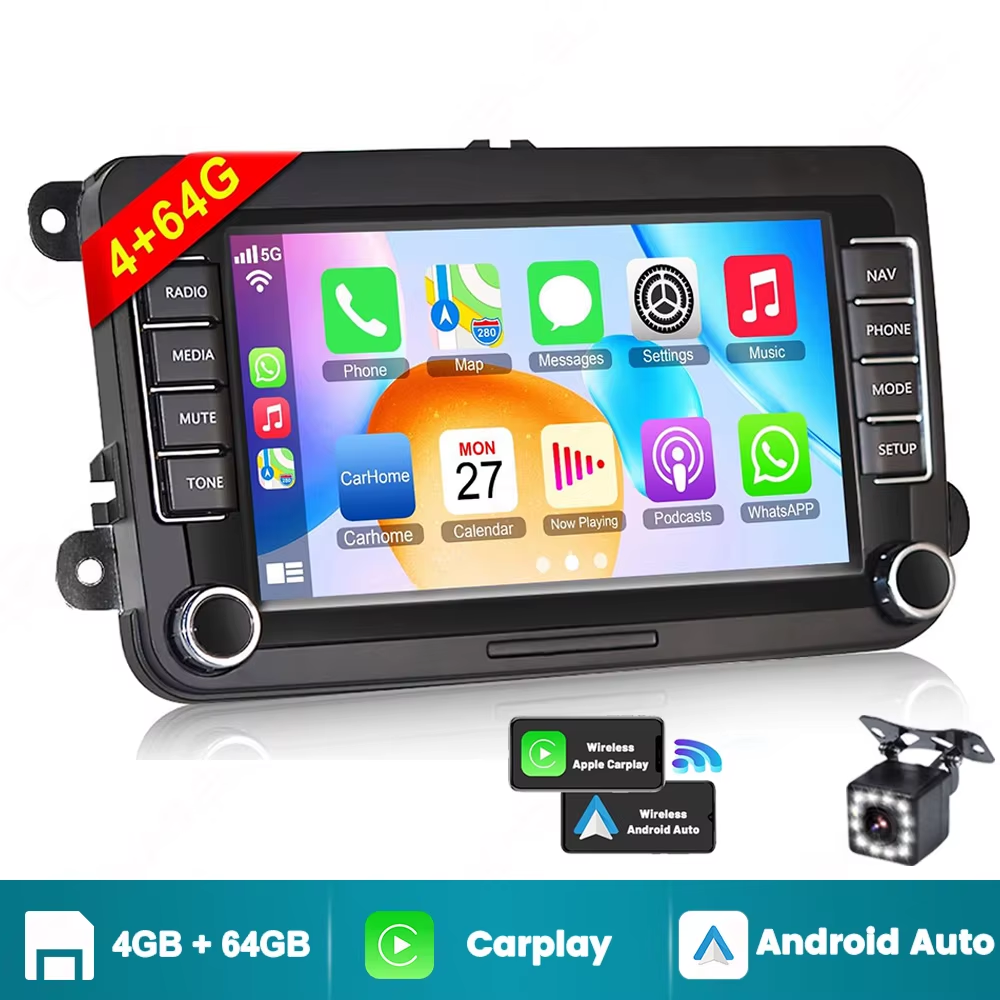 Android 13 Carplay Android Auto VW Passat MK5 MK6 Jetta Golf Tiguan