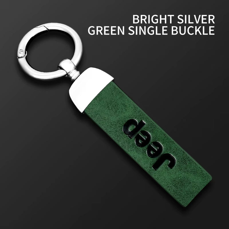 Porte-clés  de voiture en cuir Jeep