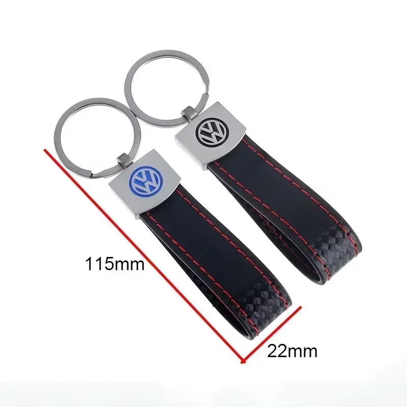 Leather Car Logo Keychian for Volkswagen Golf Passat Jetta Touareg Tiguan Polo Bora Sagitar TACQUA Scirocco Keyring Key Holder