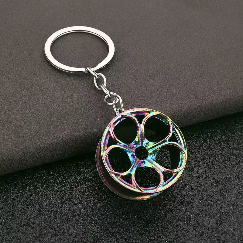 Porte-clés en acier inoxydable pour voiture, porte-clés créatifs avec pièces mécaniques.