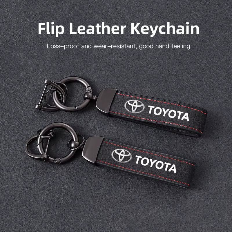 Porte-clés  de voiture en cuir Toyota