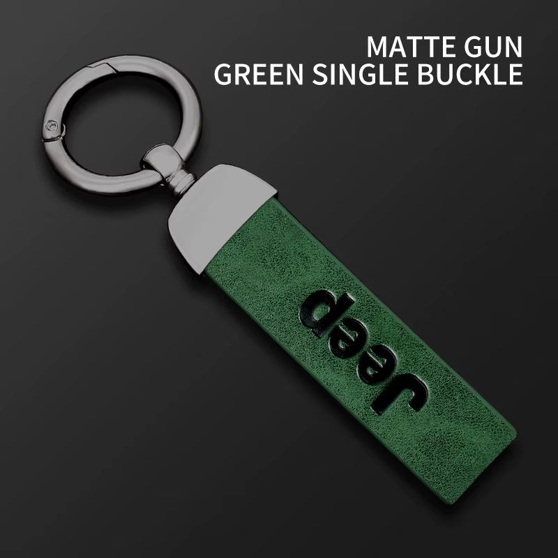 Porte-clés  de voiture en cuir Jeep