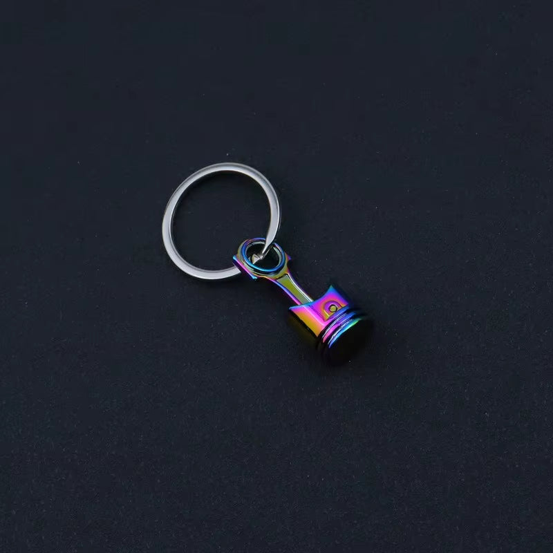 Porte-clés en acier inoxydable pour voiture, porte-clés créatifs avec pièces mécaniques.