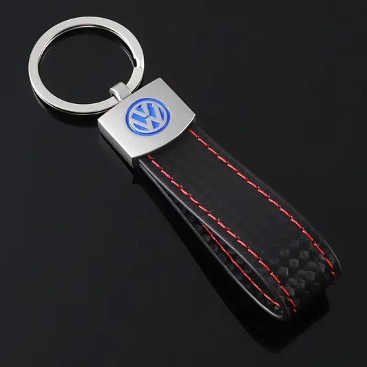Leather Car Logo Keychian for Volkswagen Golf Passat Jetta Touareg Tiguan Polo Bora Sagitar TACQUA Scirocco Keyring Key Holder