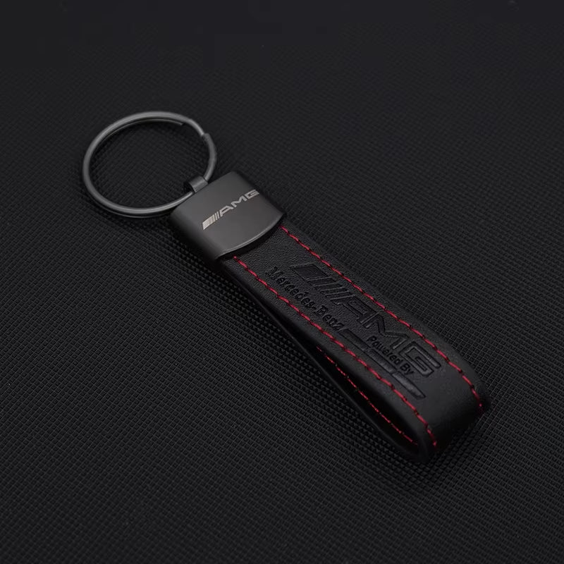 Porte-clés  de voiture en cuir Mercedes Benz AMG